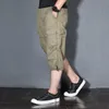 Short cargo d'été pour hommes coton solide de haute qualité longueur au genou culotte masculine militaire pantalon court de travail décontracté S-5XL 210714