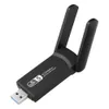 RTL8812 Trådlöst dubbelt band 2.4G 5.8G WiFi Ethernet Adapter 1200 Mbps nätverkskort med dubbel antenn USB3.0 -mottagare för PC