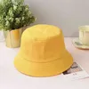 새로운 Unisex 코튼 양동이 모자 여성 여름 자외선 차단제 파나마 모자 남자 순수한 ​​색상 Sunbonnet Fedoras 야외 어부 모자 비치 캡 Y220411