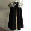 Costume medievale da uomo mantello inverno collare di pelliccia larga viking cosplay cappotto cappotto di alta qualità donne gotiche cape costume di halloween y0903