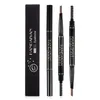 HANDAIYAN 5 Colors 2 In 1 Eyebrow Pencil Natural Lasting Waterproof No Blooming Rotatable Pen Makeup Cosmetics 1G