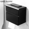 Toilet Paper Holders Holder Black Stainless Steel Bathroom Roll Wall Mount Mobile Phone Rack Towel Tissue Box