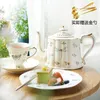 Xícaras de copos Europa Europa Chep Cophe Cup Set Modern Porcelain Porcelain Cover de caneca de leite e pires Tazas para Cafe Home Drinkware