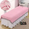 Spa Feuille de lit simple Crystal Velvet Beauty Salon Dedite Beauty Bed Littpread Pleft Couvre à poussière Nettoy