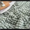 Filtar textilier hem trädgård droppe leverans 2021 filt mjuk flanell för sängar solid färg korall fleece faux päls plysch kasta enkel dubbel