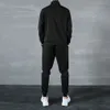 Tracksuits Men Polyester Sweatshirt Sporting Spring Jacket + Pants Casual Men's Track Suit Sportswear Fitness Clothing 210518