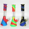 Bong hookahs Water Pipe Beaker Tobacco Recycle Bubbler Silicone Unbreakable Dab Rig for Party travel