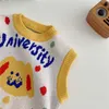 1-7Y kinder Gestrickte Pullover Weste für Jungen Mädchen Herbst Kleidung 2021 Neue Baby Kinder Mode Warme Cartoon Print Tops weste Y1024