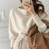Korean Fashion Women Sets Sweater + High Waist Pants Suits Office Elegant Ladies Female Two Piece Femme Spring Autumn 210518