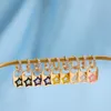 Trendig geometrisk mångfärgad droppande oljestjärna form dangle örhängen för kvinna mode guld färg cz kristall hängsmycke örhänge