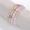 Bangle Fashion Color Crystal Bear Bracte для женщин Девушки упругие веревки очарование алфавит браслеты ювелирных изделий подарки