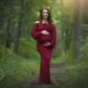Fancy Lace Top Maternity Fotografia Rekwizyty Sukienki Dla Kobiet w ciąży Odzież Dresses Maternity Sukienki na zdjęcie Smoking ciąży Q0713