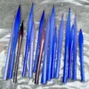 Outdoor vloerlamp hand geblazen blauw violet riet staande sculptuur tuin Murano glas speren voor hotel kunst decoratie