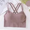 Sexy esporte yoga sutiã mulheres colete fitness acolchoado running gym free bralette respirável beleza back feminino esportes roupa