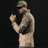 Тактическая футболка армия солдаты военной футболкой с длинным рукавом камуфляжные боевые рубашки пейнтбол тренировки топы одежда мужские футболки мужские