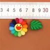 Shoe Parts Accessories Resin children's shoes charm buckle decorative for Croc jibz rainbow smile 1 piece. J0520