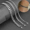 Moda Pulseira de Cadeia de Aço Inoxidável para Homens Mulheres Casamento Jóias Presente 3/5 / 7mm Ajustável Cubana Chain Pulseira dos homens