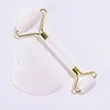 Facial Roller Gua Sha Scraper Massager Set Natuurlijke White Jade Rollers Spa Acupunctuur Schraail Neck Eye Body Beauty Healing Health Massage