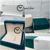 2021 Boîtes de montres d'origine en bois vert avec manuel de certificat international regarde accessoires Super Edition SwisStime A13215