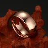 Anéis de casamento Ins tungsten para homens de cor dourada de joalheria de joias presentes de mulheres acessórios de damas gravadas Bijoux Homme 8mm