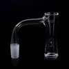 Banger al quarzo a clessidra a saldatura completa Fumo Bangers al quarzo con bordo smussato 10 14 18 MM Chiodi maschili femminili per tubi Dab Rig Recycler Bong in vetro per acqua