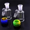 Nyaste designglas￥tervinning av catcher -adapter 14mm 18mm manlig kvinna med f￤rgglad silikonf￶rvaringsl￥da f￶r glasvattenbongar dab riggar