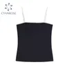 Women's Crop Tank Tops Schede Stretchy Camisole Sexy Slanke Solid Off Shoulder Camis Vrouwelijke Party Club Elastische Korte Kleding 210417