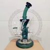 Bong narghilè Acqua in vetro con becher colorato da 14 mm rosa viola Bong Pipe Oil Rigs