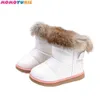 Kinder warme Stiefel Jungen Mädchen Winter Schnee mit Fell 1–6 Jahre Kinder Schuhe mit weichem Boden 211227