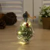 LED boule lumineuse transparente ornements de noël simulation créative ampoule arbre de noël pendentif boule en plastique w-00829