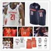 El baloncesto universitario viste la camiseta de baloncesto 2022 College Illinois Fighting Illini Ayo Dosunmu Kofi Cockburn Alfonso Plummer Jacob Grandison Frazier Andre Curbelo