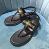 Nazwa Marka Projektant Cubongo Płaskie Kapcie Damskie Lato 2021 Red Bottom Sandals aligator-wytłoczony Calfskin Leather Ladies Gladiator Sandal