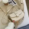 Padrão de pedra Moda Saddle Bolsas De Ombro Para Mulheres Marca Designer Crossbody Bag Vintage Bolsas De Couro Pu