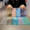 카드 슬롯으로 투명한 iPhone 15 14 13 12 11 Pro X XS Max XR 8/7 Plus Shopproof Clear Phone Case Back Cover 100pcs