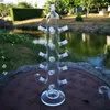 Unieke vorm glazen bongs Heldere waterpijpen 19 inch hoog 5 mm dikke waterleidingen voor kwarts Banger Display plank 15 14 mm vrouwelijke joint Oil Dab Rigs LXMD20102 Rechte buis