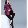 Vin rouge Faux cuir manteau femmes plus taille vestes noires PU femme vêtements mode printemps automne manteaux LR430 210531