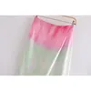 Design vintage tie dye pantaloni avvolgenti donna vita alta pantaloni lunghi larghi casual streetwear pantaloni estivi femminili 210514