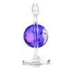 Hookahs Pink water pipes 7.3IN Recycler bubbler Earth bong with glass bowl Dab Rig