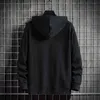 Enkelväg Mens Hoodies Män Multi Fickor Techwear Sweatshirt Oversized Japanese Streetwear Hip Hop Hoodie Män plus storlek 211116