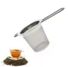 Teapot tea strainer with cap stainless steel loose leaf infuser basket filter big lid CG001