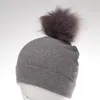 Set di cappelli e sciarpe con pompon in cotone per ragazze autunno inverno per bambini Berretti per bambini con cofano con pompon 26 Y2