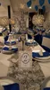 Mesa de casamento de decoração de festa peça central peça de 5 armas Metal Gold Crystal Candelabras Candlente Romantic Candlelight