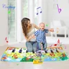 8 Styles Tapis Musical avec Voix Animale Jouant Tapis Musique Jeu Instrument Jouets Début Eonal Jouets pour Enfants Cadeau 210724