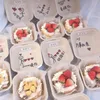 20/50PCS Engångsmiljövänlig Bento Box Meal Storage Prep Lunch Box Fruktsallad Hamburger Cake Packaging Box Writable