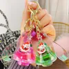 Cute Christmas Series Keychain Fashion Liquid Drifting Key chain Charm Into Oil Keychain Friends Christmas Gift Pendant Keychain G1019