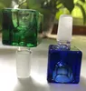 Super Kubieke Kleurrijke VIERKANTE Glazen Waterpijp Kom 14mm 18mm Kubus BOWLS/SLIDE met Mannelijke Gezamenlijke Water Bong roken Accessoire