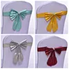 Hotel Wedding Bow-knot Chair Back Flower Decoration Birthday Party High Elastic Bowknot Chairs Cover Dining Room Decor Tool BH5918 WLY