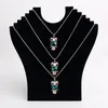 Nova chegada de alta qualidade colar busto jóias stand pingente titular de exposição de cadeia de neck stand tavela showcase preto cor c3