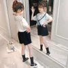 Vêtements pour enfants Filles Dot Tshirt + Vêtements courts pour Big Bow Costume Girl Casual Style Summer 6 8 10 12 14 210527