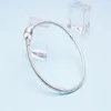 925 Silver 3MM china snake Bracelets for Pandora charm bead 18K Rose gold CZ fit women's fine jewelry